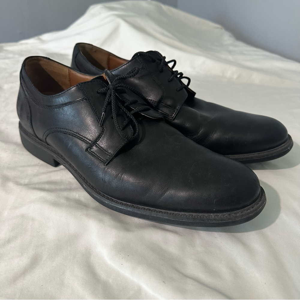 Johnston & Murphy Mason Plain Toe Men's Black Leather Dress Shoes Sz 11M